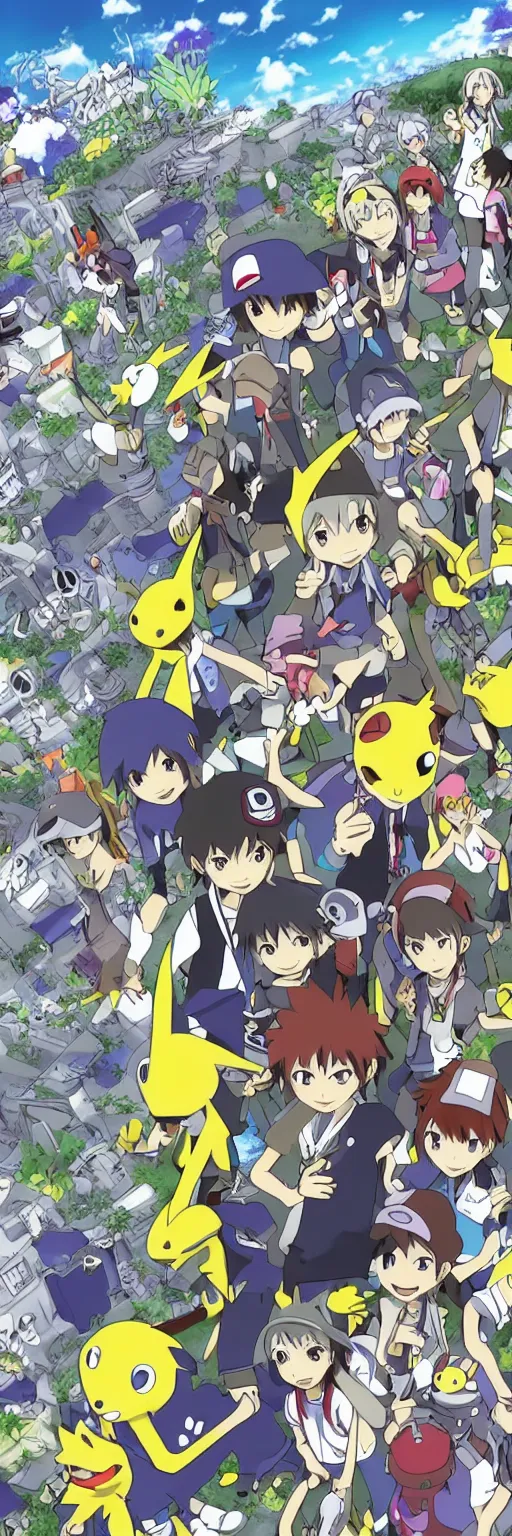 Image similar to digimon world adventure, 4 k, cinematic composition, anime, hyper detailed