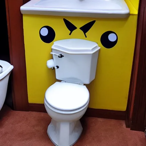 Image similar to a toilet Pikachu