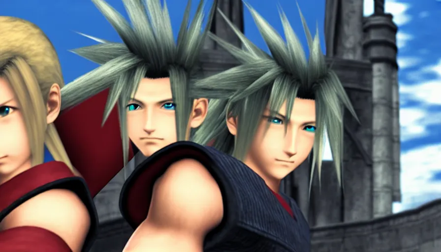 Image similar to the two complementary forces that make up all aspects and phenomena of life, from Final Fantasy VII