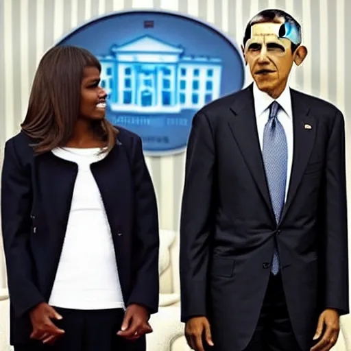 Prompt: Barrack obama and Michele obama Gender swap