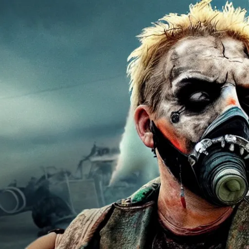 Image similar to Donald Trump as Immortan Joe, mad max fury road, detailed, 4k