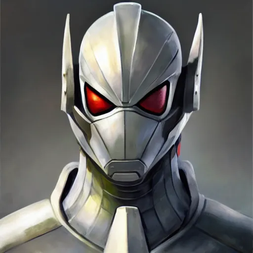 Image similar to greg manchess portrait painting of armored spiderman ultraman grey fox from metal gear cyborg japanese - american hybrid as overwatch character, medium shot, asymmetrical, profile picture, organic painting, sunny day, matte painting, bold shapes, hard edges, street art, trending on artstation, by huang guangjian and ail elvgren and sachin teng