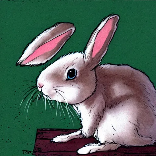 Prompt: cute rabbit by todd mcfarlane