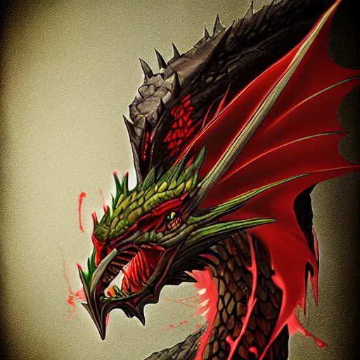Prompt: The dragon of death, digital art