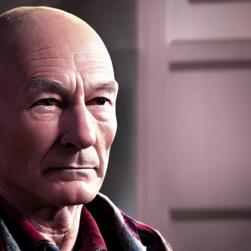 Prompt: doctor who played by Patrick Stewart, cinematic photo