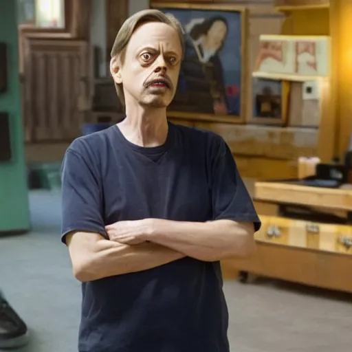 Prompt: Steve buscemi in a still from Steven universe