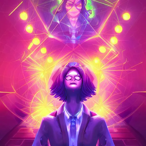 Image similar to skill magic geek inside matrix deepdream radiating a glowing aura stuff loot legends stylized digital illustration video game icon artstation lois van baarle, ilya kuvshinov, rossdraws,