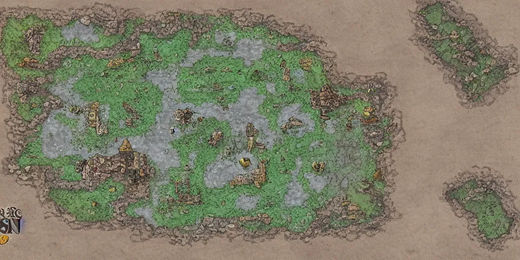 Image similar to very high quality dnd map, gridless 8 k