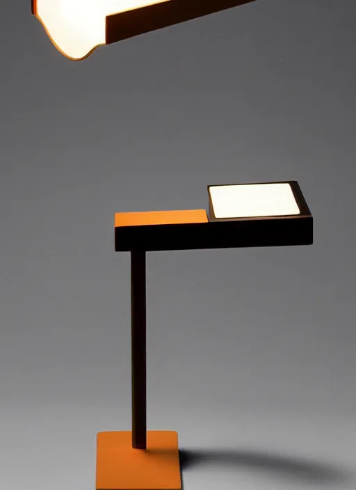 Prompt: a desk light designed by le corbusier