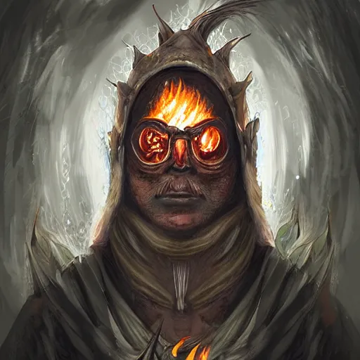 Image similar to super detailed portrait of a pyromancer, fantasy art, concept art