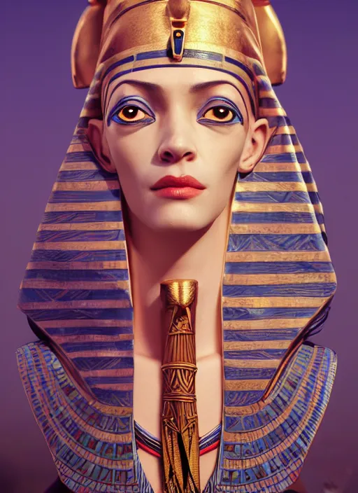 Prompt: an anthropomorphic beautiful female wizard of pharaoh portrait wearing robe, fine art, award winning, intricate, elegant, sharp focus, octane render, hyperrealistic, cinematic lighting, highly detailed, digital painting, 8 k concept art, art by jamie hewlett and z. w. gu, masterpiece, trending on artstation, 8 k