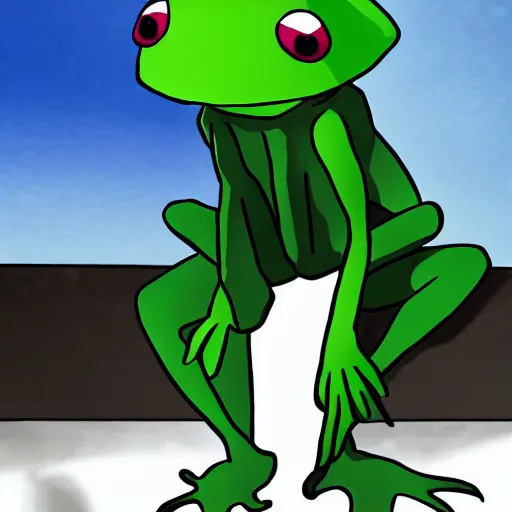 Image similar to anonymous anime frog