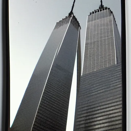 Prompt: the twin towers wtc, realistic, 8k resolution, hyperdetailed, highly detailed, real life, high quality Polaroid