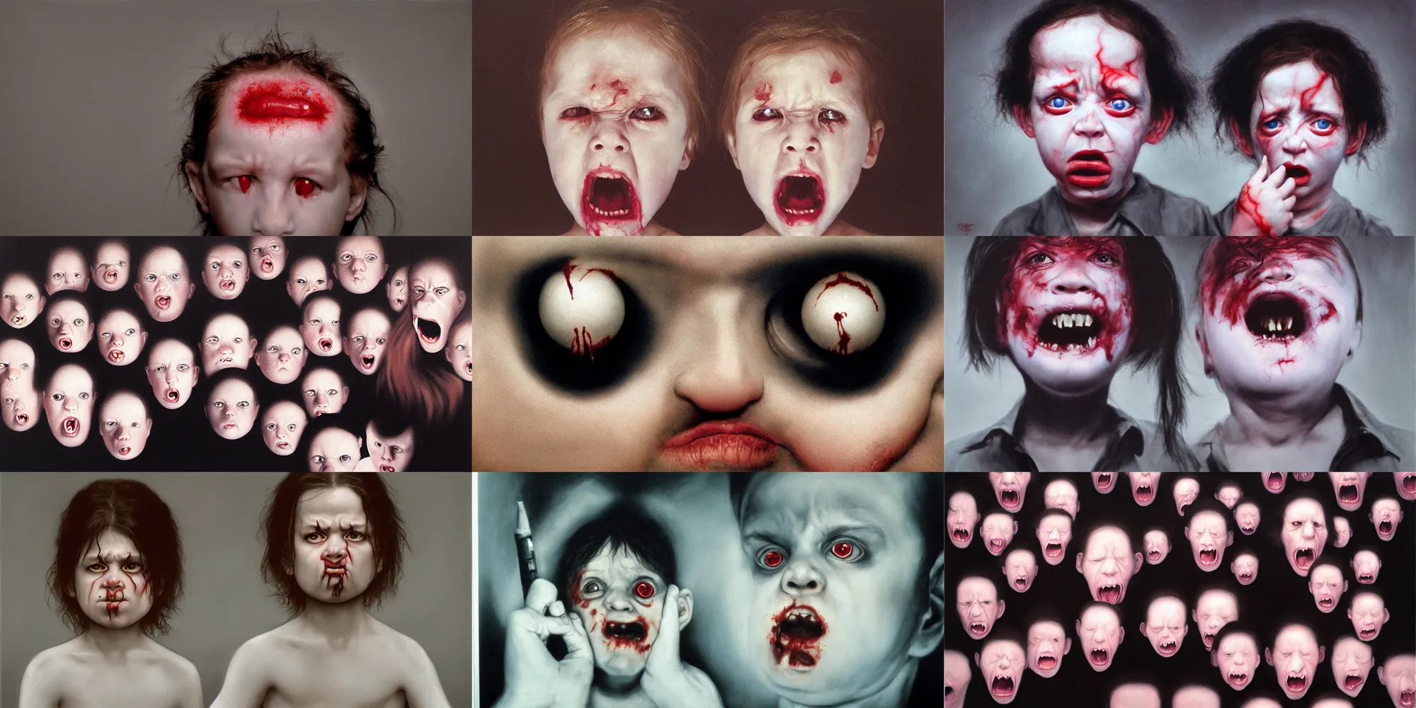 Prompt: rage, by gottfried helnwein