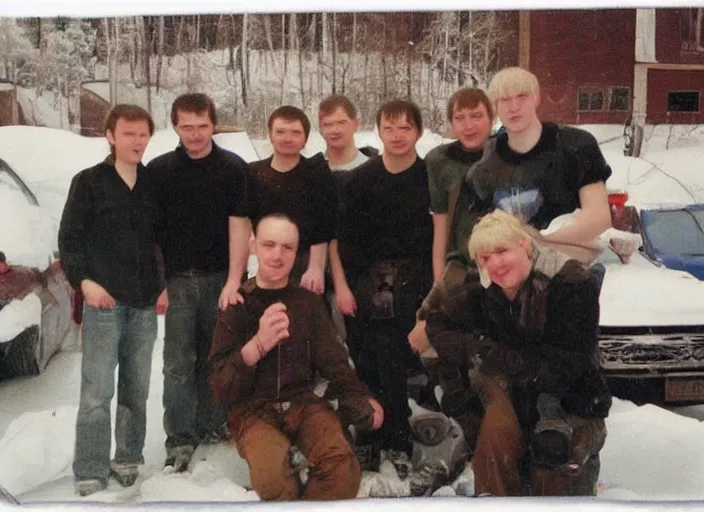 Prompt: we looked so young in this old picture taken in chelyabinsk 1 0 years ago