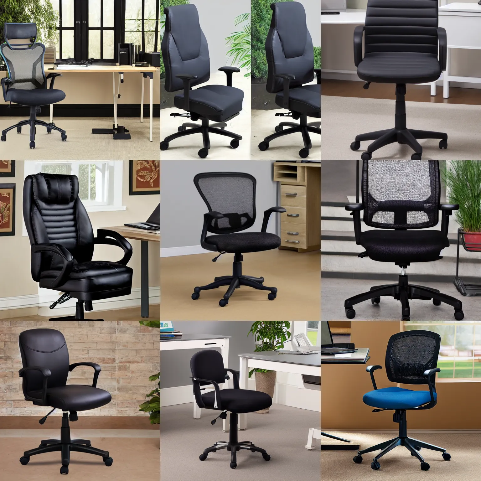 Prompt: all terrain office chair product photo