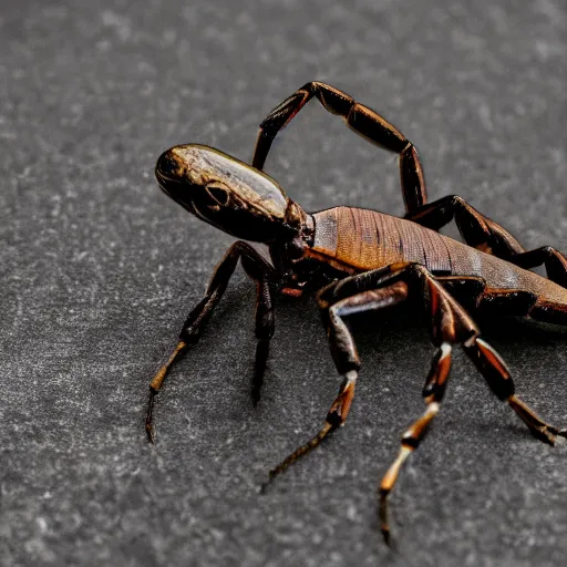 Prompt: a close up photo of a scorpion, 4k, 8k
