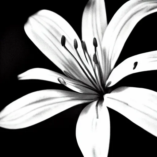 Image similar to A silhouette of a lily flower