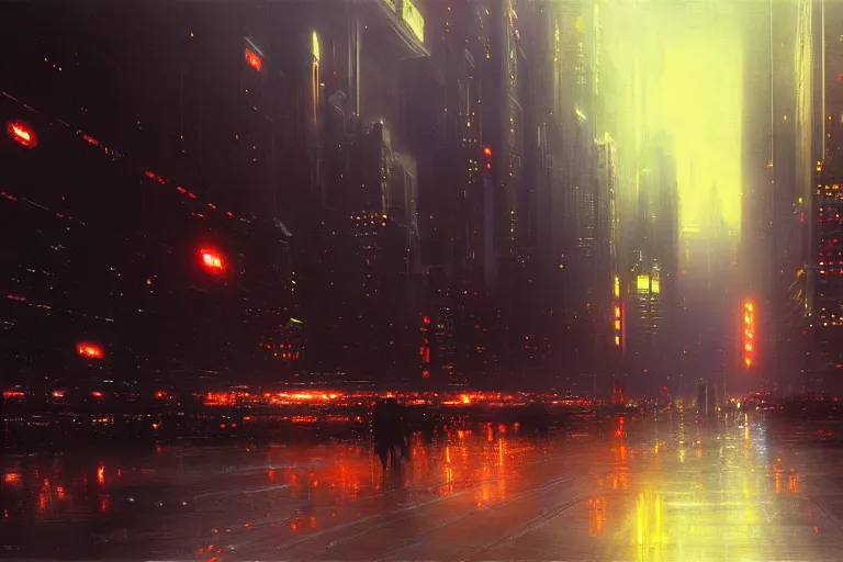 Image similar to a scifi illustration, Night City on Coruscant by ruan jia