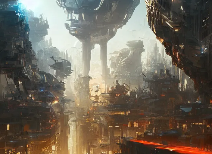Image similar to incredible futuristic city in harmony with nature, happy people living, dramatic lighting, detailed digital art trending on artstation