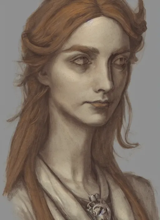 Prompt: an anton pieck portrait of a goddess, 8 k micro details, trending on artstation,