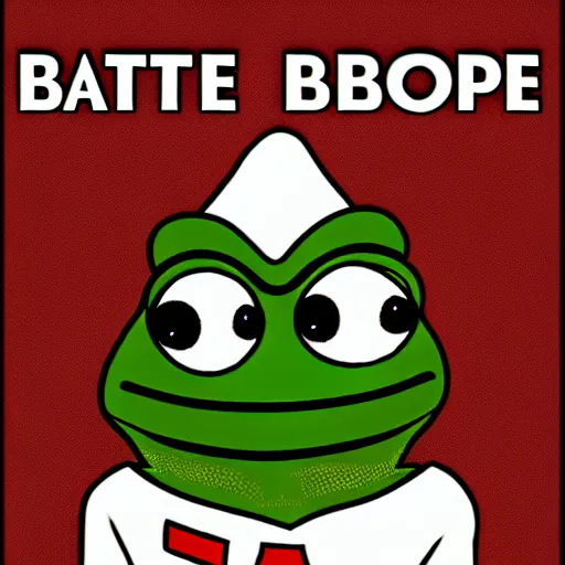 Prompt: battle for pepe propaganda poster