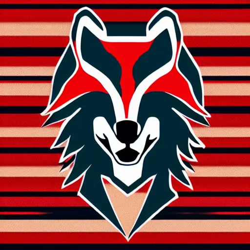 Prompt: A Wolf in the style of an NFL Logo