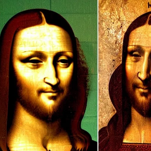 Prompt: jesus, monalisa, transformation, smile