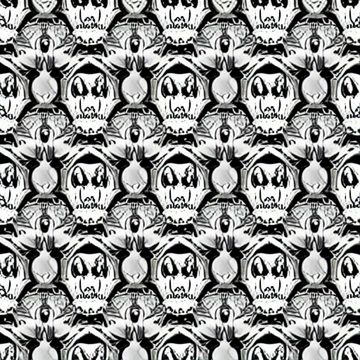 Image similar to distorted calavera seamless pattern