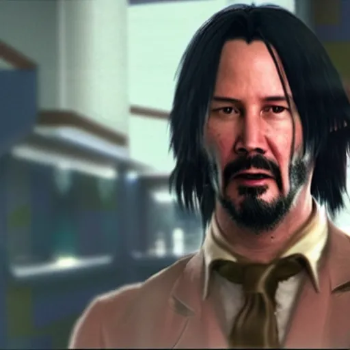 Prompt: Keanu Reeves as a character in Tekken, film still, photorealistic