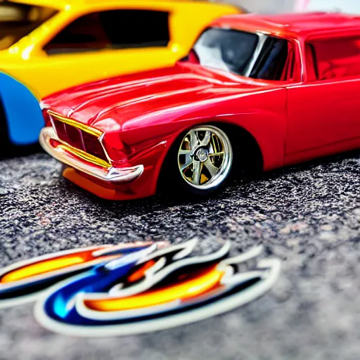 Image similar to a detailted photo of a hot wheels