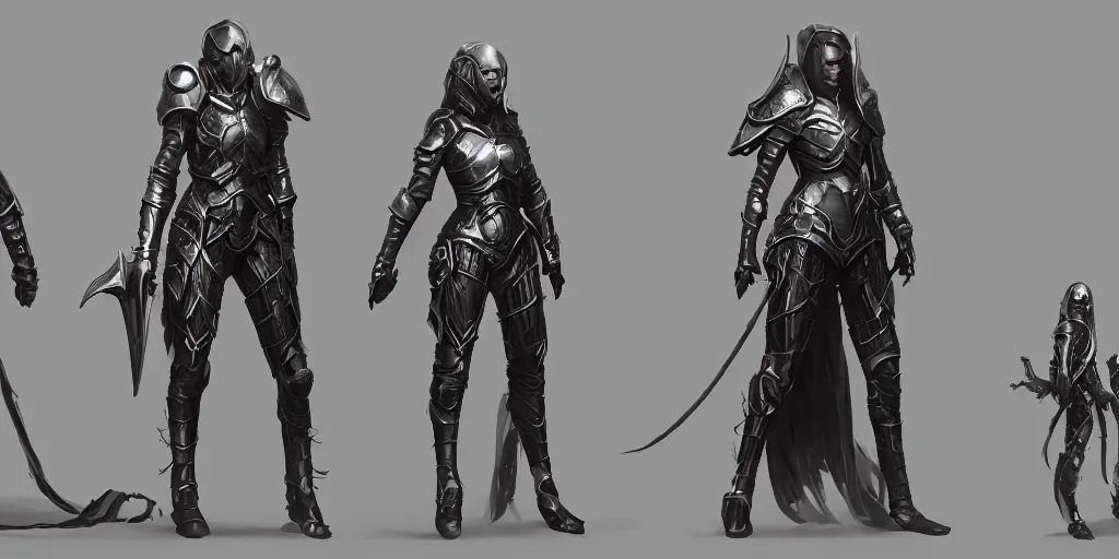 Image similar to realistic futuristic girl medieval armor metal clean design by apple , character sheet, Greg Rutkowski, Zabrocki, Karlkka, Jayison Devadas, Phuoc Quan, trending on Artstation, 8K , zenith view, pincushion lens effect.