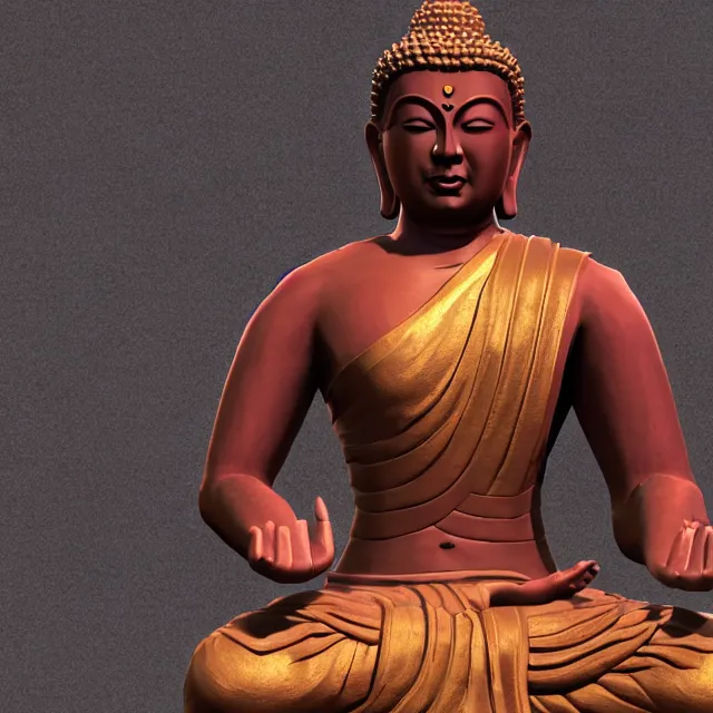 Prompt: buddha in mortal kombat, 3 d videogame render, 4 k, artstation