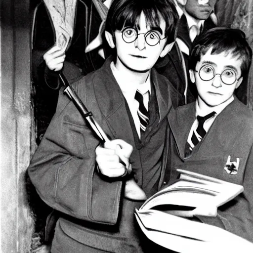 Prompt: harry potter and adolf