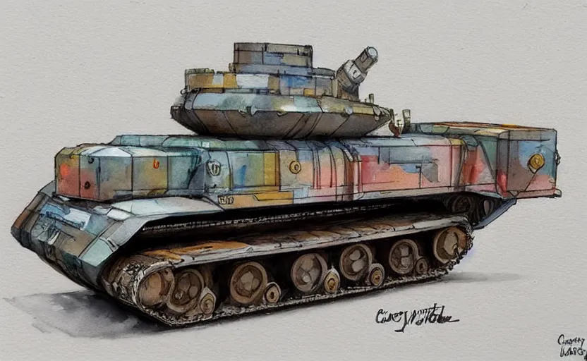 Image similar to concept art of a tank truck, pinterest, artstation trending, behance, watercolor, by coby whitmore, silver, laser light,