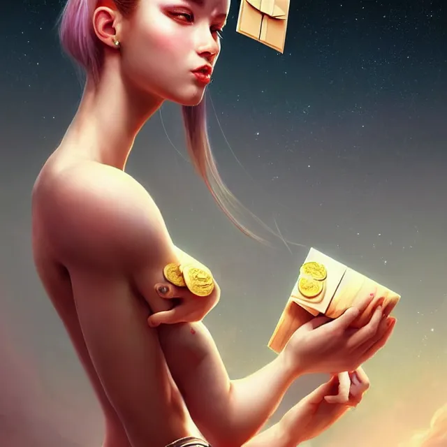 Image similar to epic professional digital art of 🏳 🍌 👯 📫 💵, best on artstation, cgsociety, wlop, Behance, pixiv, cosmic, epic, stunning, gorgeous, much detail, much wow, masterpiece