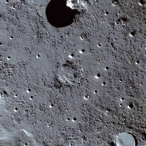 Prompt: up close high def picture of a crator on the moon