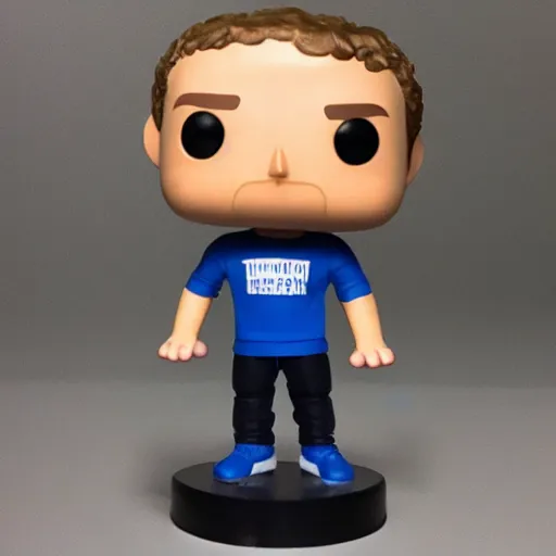 Prompt: Mark Zuckerberg funko pop, toy,