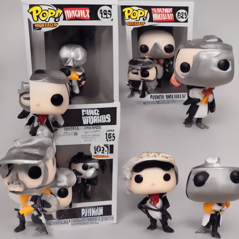 Prompt: funko pop Metal penguin