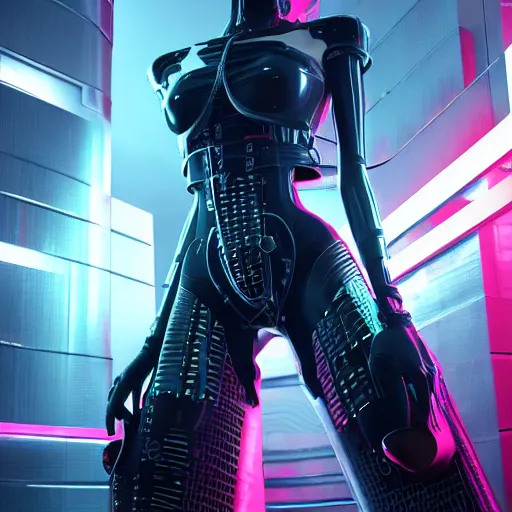 Prompt: evil cyberpunk inspired avant-garde art, deco fashion, highly detailed, photorealistic portrait, bright studio setting, studio lighting, crisp quality and light reflections, unreal engine 5 quality render