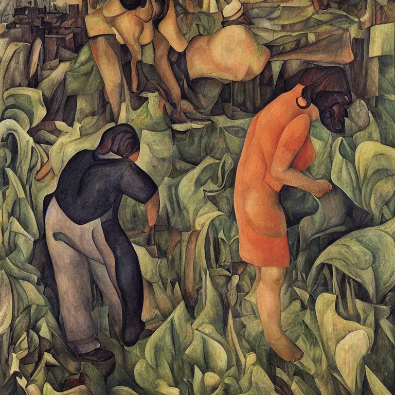 Image similar to a girl smash her phone in the yard, diego rivera and georg scholz, highly detailed