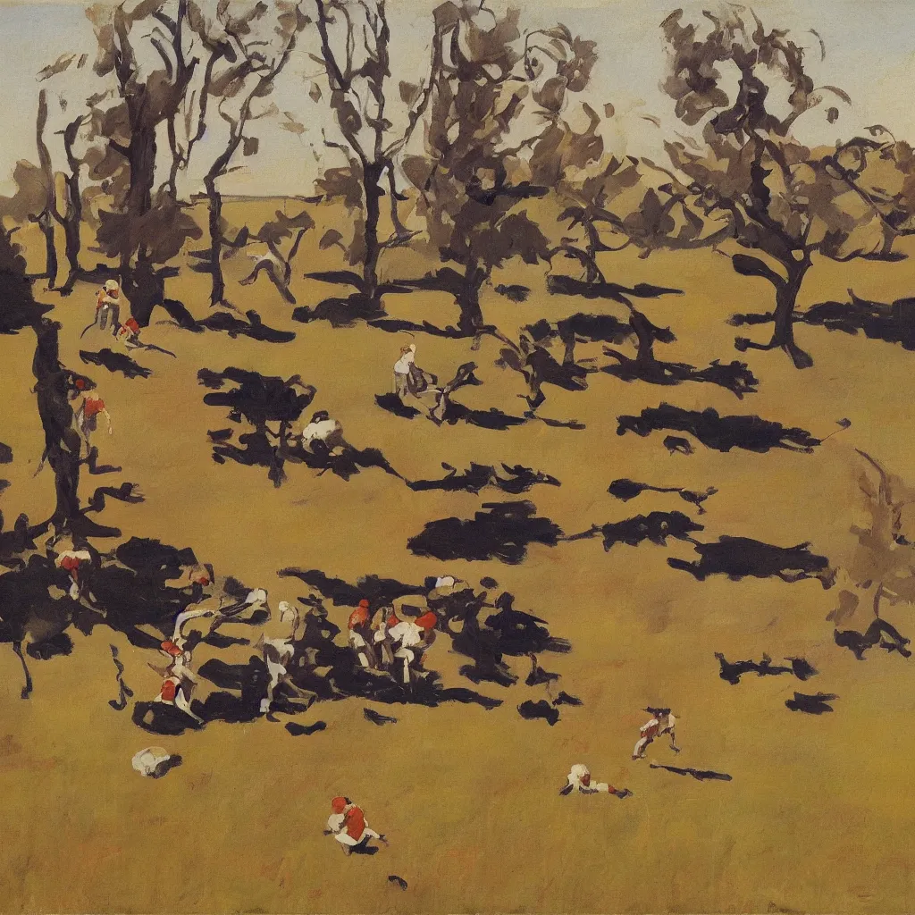 Image similar to The game by Fairfield Porter