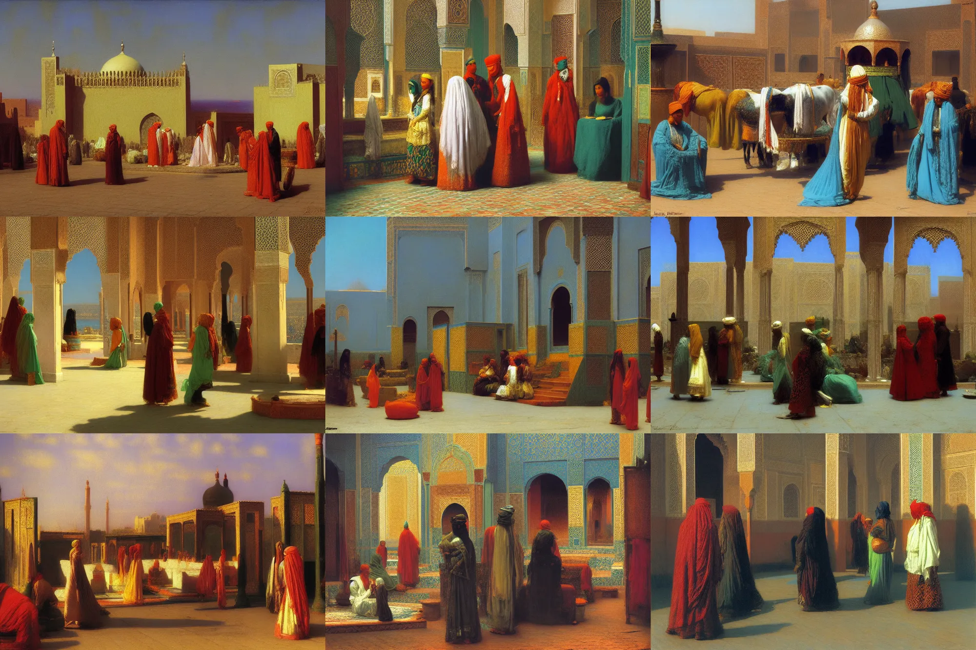 Prompt: morocco queens new york, Jean-Leon Gerome