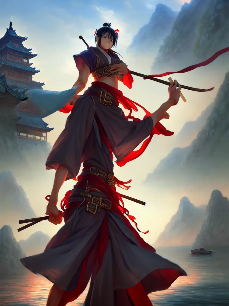 Image similar to 'Hu Tao' character in liyue harbor, Genshin Impact, fantasy, anime, manga, game art, concept art, digital painting, unreal engine, 8k, wallpaper art by Stanley Artgerm Lau, WLOP, Rossdraws, James Jean, Andrei Riabovitchev, Marc Simonetti, and Sakimichan