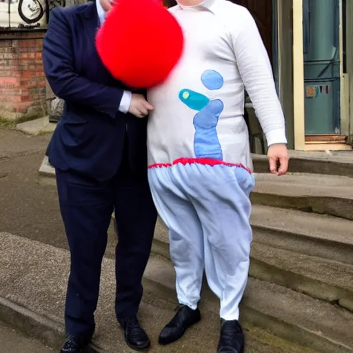 Image similar to photo of boris johnson in funny clown costume