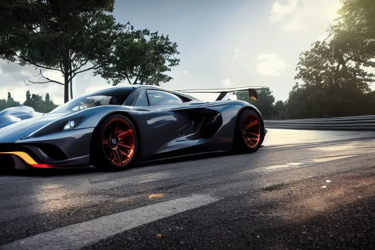 Image similar to photo wallpaper sport car gran turismo 7 forza horizon need for speed fast and furious 5 unreal engine supercar hypercar game concept car octane render, 4 khd 2 0 2 2 3 d cgi rtx style chrome reflexion global illumination ray tracing hdr arstation pixar and disney unreal