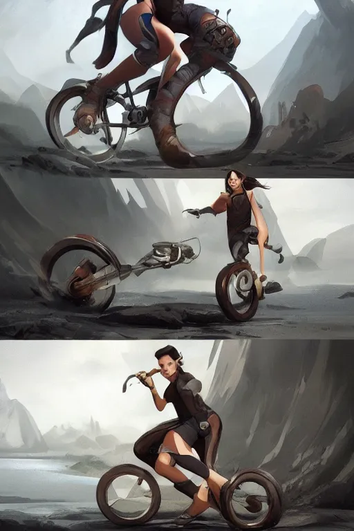 Image similar to concept art a onewheel product, near saint - martin lagoon, by aenaluck, artgerm and roberto ferri and greg rutkowski, digital painting, artstation, concept art, smooth, sharp foccus ilustration hq