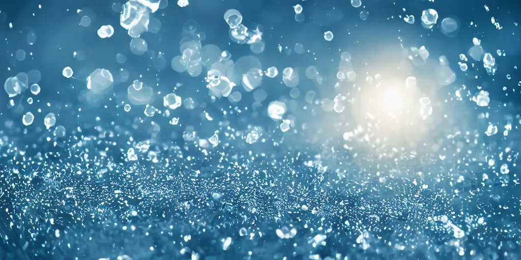 Prompt: millions of particles floating in water, insanely high resolution, high fidelity, 8 k, shallow depth of field