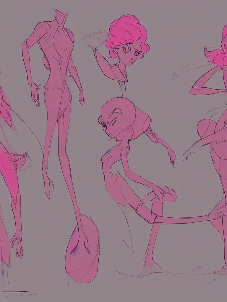 Prompt: pink by Disney Concept Artists, blunt borders, golden ratio