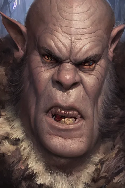 dungeons and dragons ogre character closeup portrait, | Stable ...